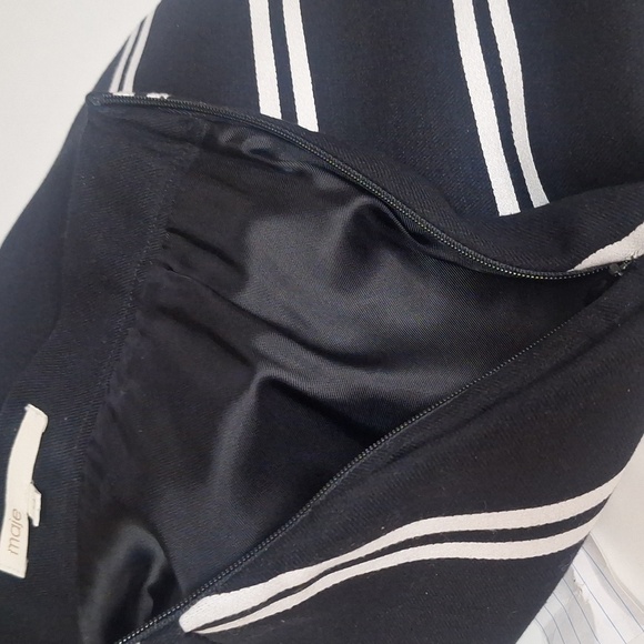 Maje Women's Black Ikila Striped Skort SZ 34 EU - Picture 10 of 12